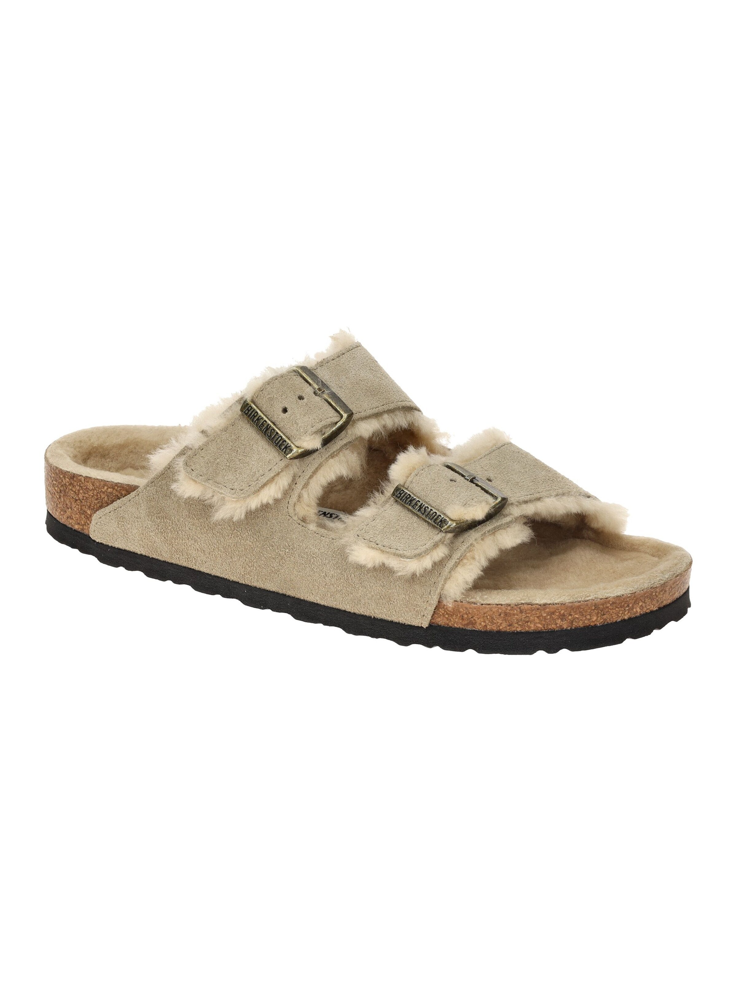 BIRKENSTOCK Pantolette 'Birkenstock Arizona Shearling Pantolette taupe Lammfell Schmal 1028293'‌‌‌‌‌ in 44 in braun, Produktansicht