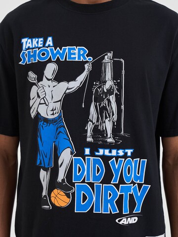 AND1 T-Shirt 'Did You Dirty Trash Talk' in Schwarz