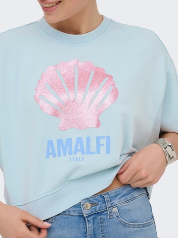 ONLY Sweatshirt 'ONLCapri' in Blauw