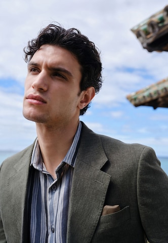 Next Slim fit Business-colbert 'Signature' in Groen