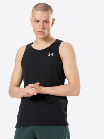 UNDER ARMOURTehnička sportska majica 'Streaker' - crna boja: prednji dio