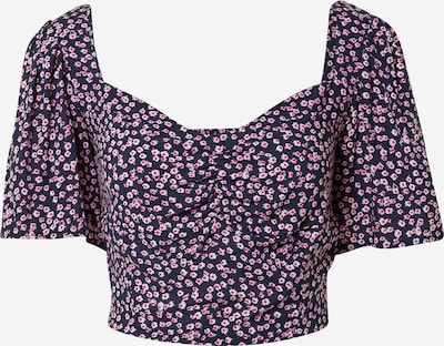 Nasty Gal Bluse i mørkeblå / mint / rosa / pitaya, Produktvisning