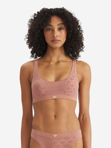 Bustier Soutien-gorge ' Terrot Flex ' ADIDAS ORIGINALS en marron : devant