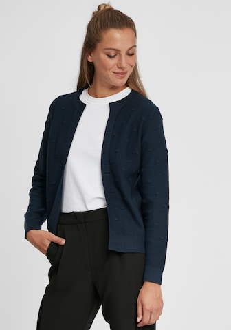 Oxmo Knit Cardigan 'Kalotta' in Blue: front