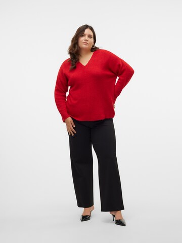 Pull-over 'VMLefile' Vero Moda Curve en rouge