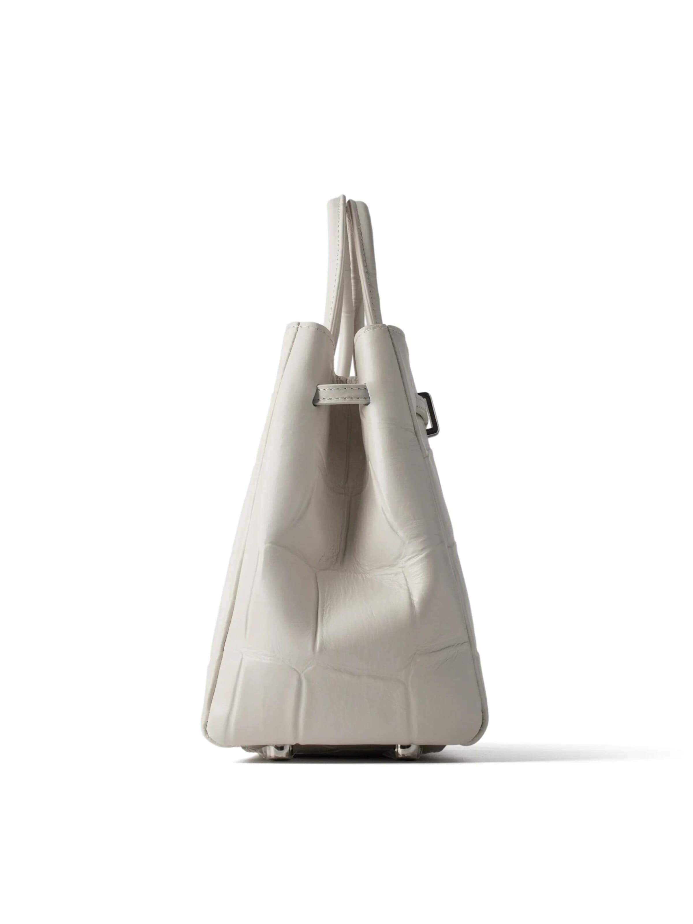 L37 HANDMADE SHOES Ročna torbica 'FRONT ROW TICKET' | bela barva
