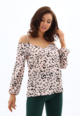 Awesome Apparel Blouse in Pink: front