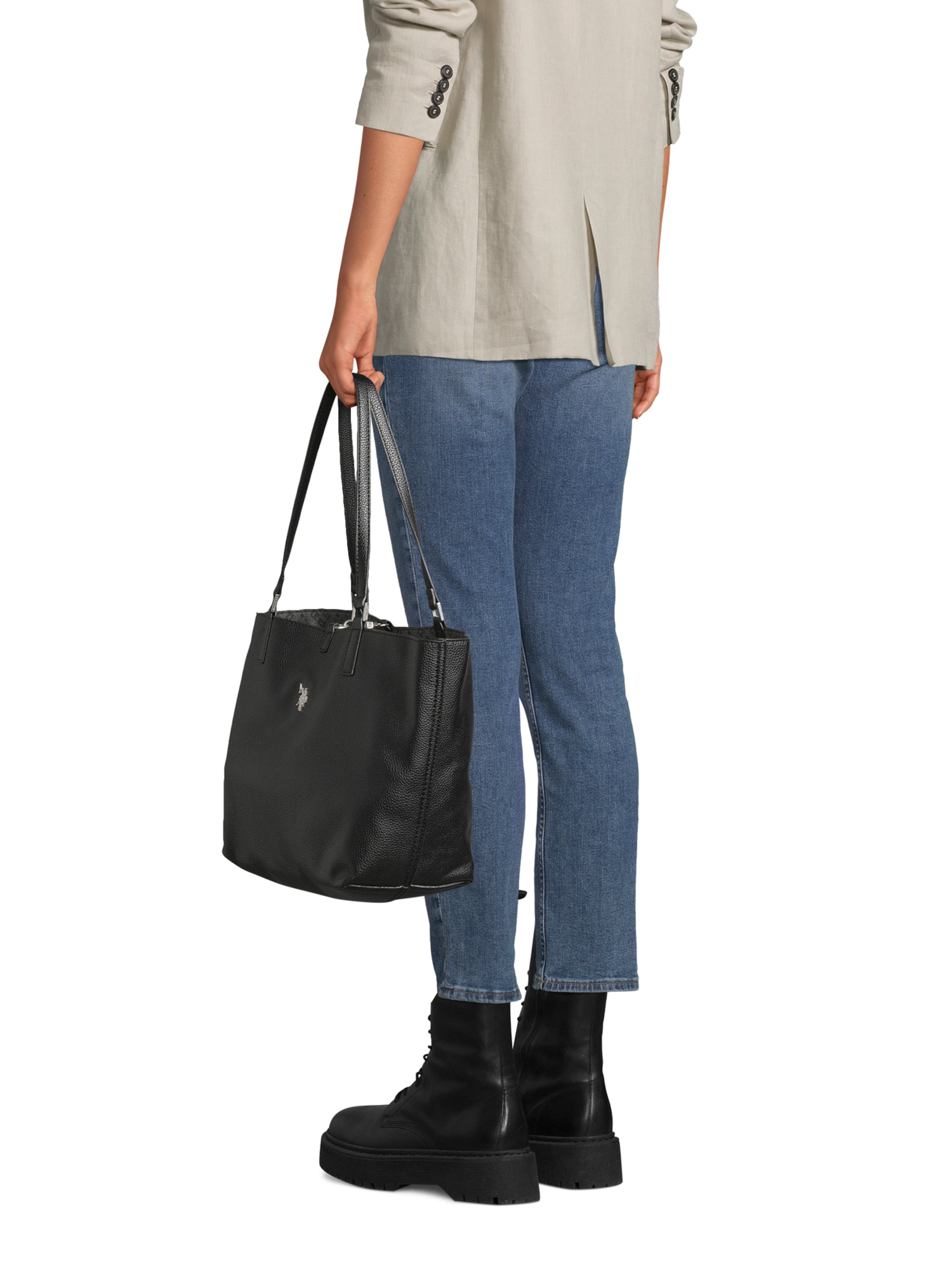 Shopper 'Malibu' di U.S. POLO ASSN. in nero: frontale