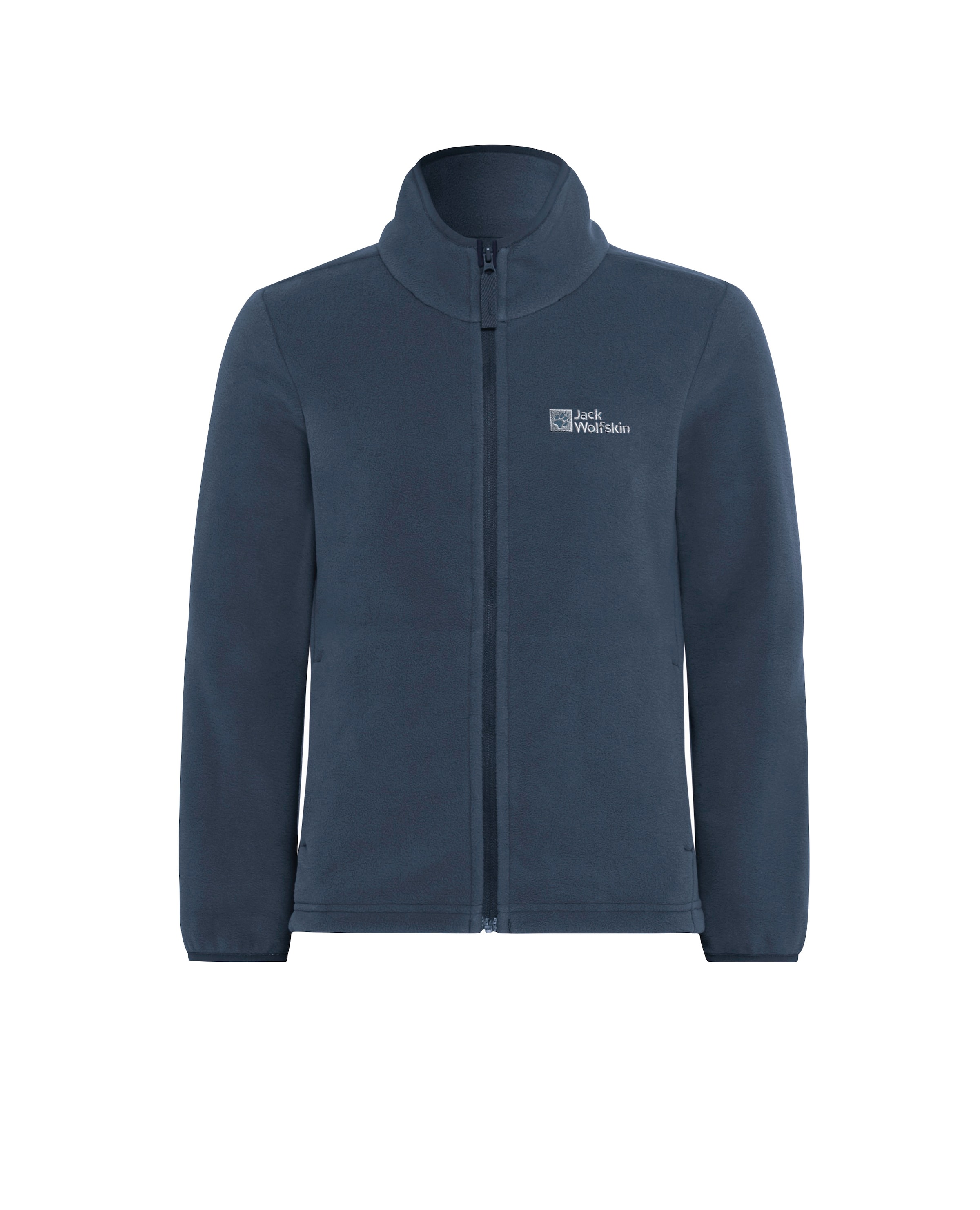 JACK WOLFSKIN Athletic Fleece Jacket in Blue: front