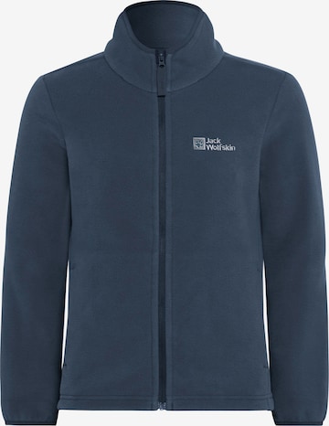 JACK WOLFSKIN Athletic Fleece Jacket in Blue: front