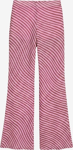 Pull&BearWide Leg/ Široke nogavice Hlače - roza boja: prednji dio