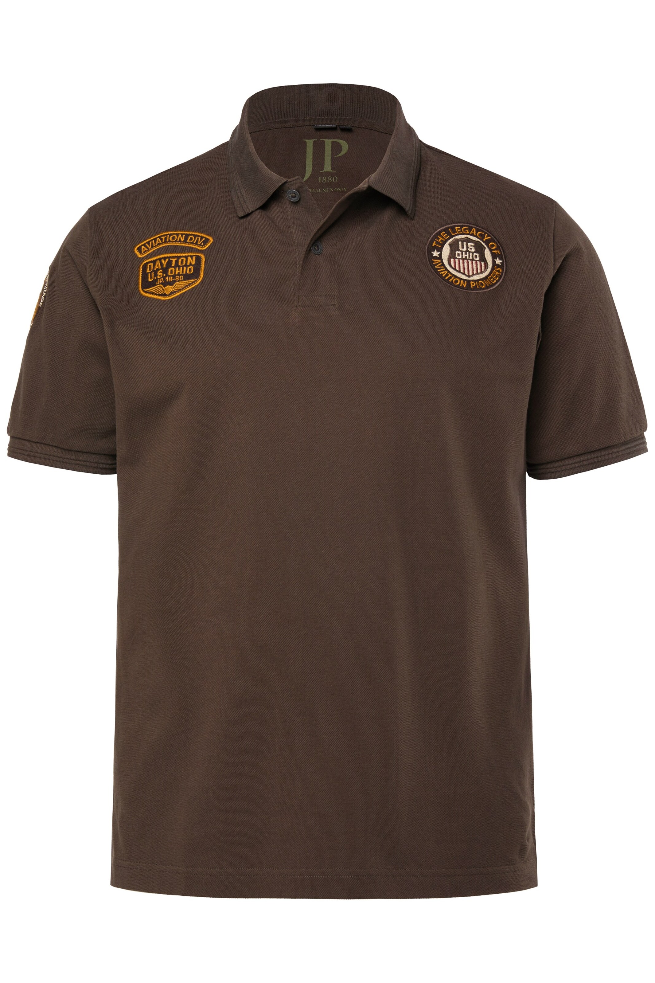 JP1880 Poloshirt in Braun: Vorderseite