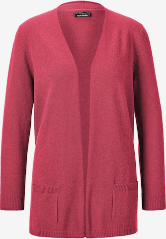 Goldner Strickjacke in Pink: Vorderseite
