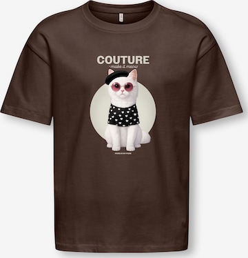 ONLY GIRLS Shirt 'KOGEllen' in Bruin: voorkant