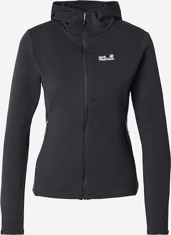 JACK WOLFSKINSportski gornji dio trenirke 'LITESTRIDE' - crna boja: prednji dio