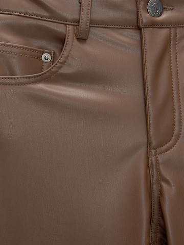 Pull&Bear Wide leg Byxa i brun