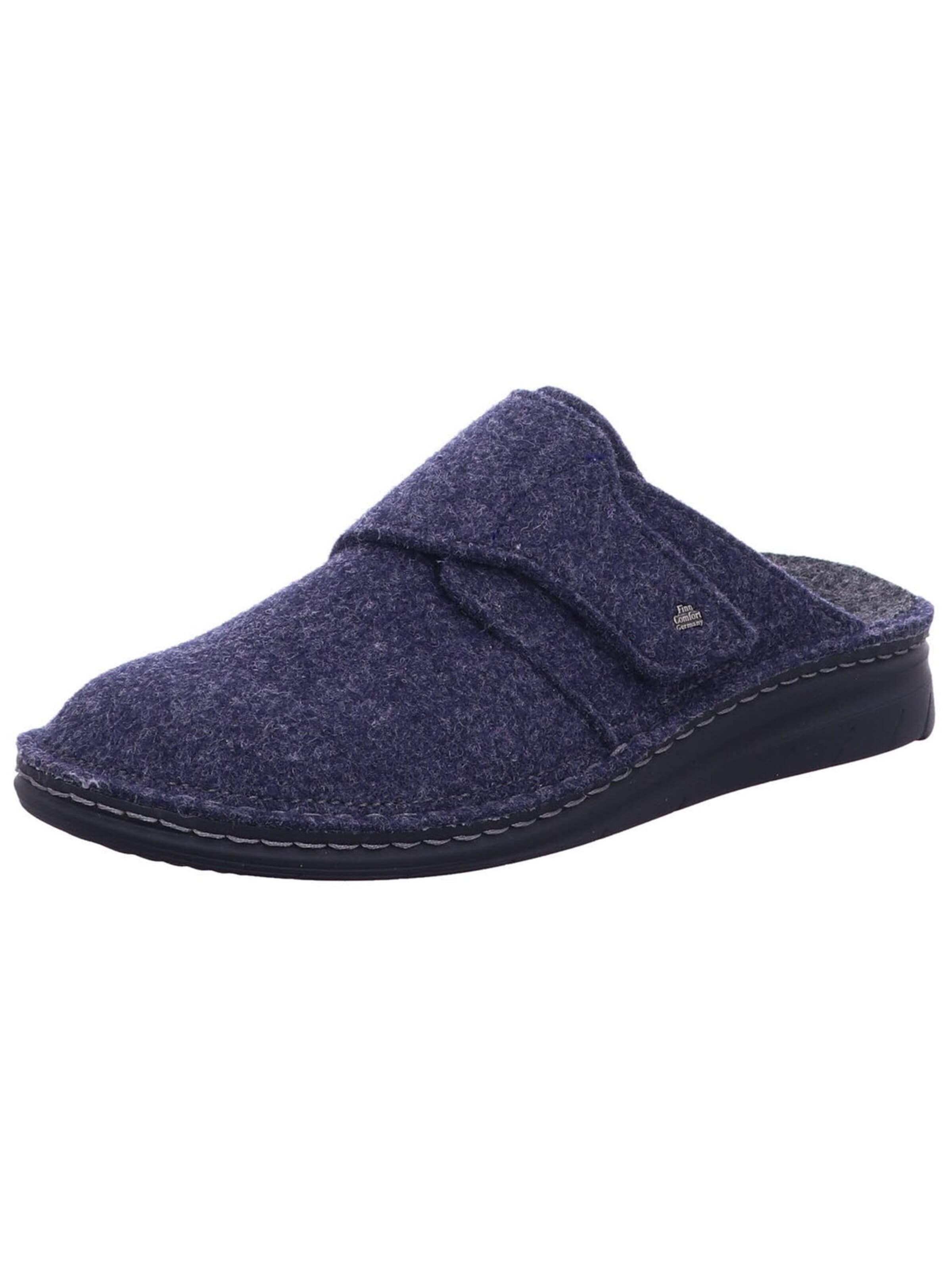 Finn Comfort - Zapatillas de casa 'Hausschuh Herren 06503 416048 Filz in blau' en azul: frente