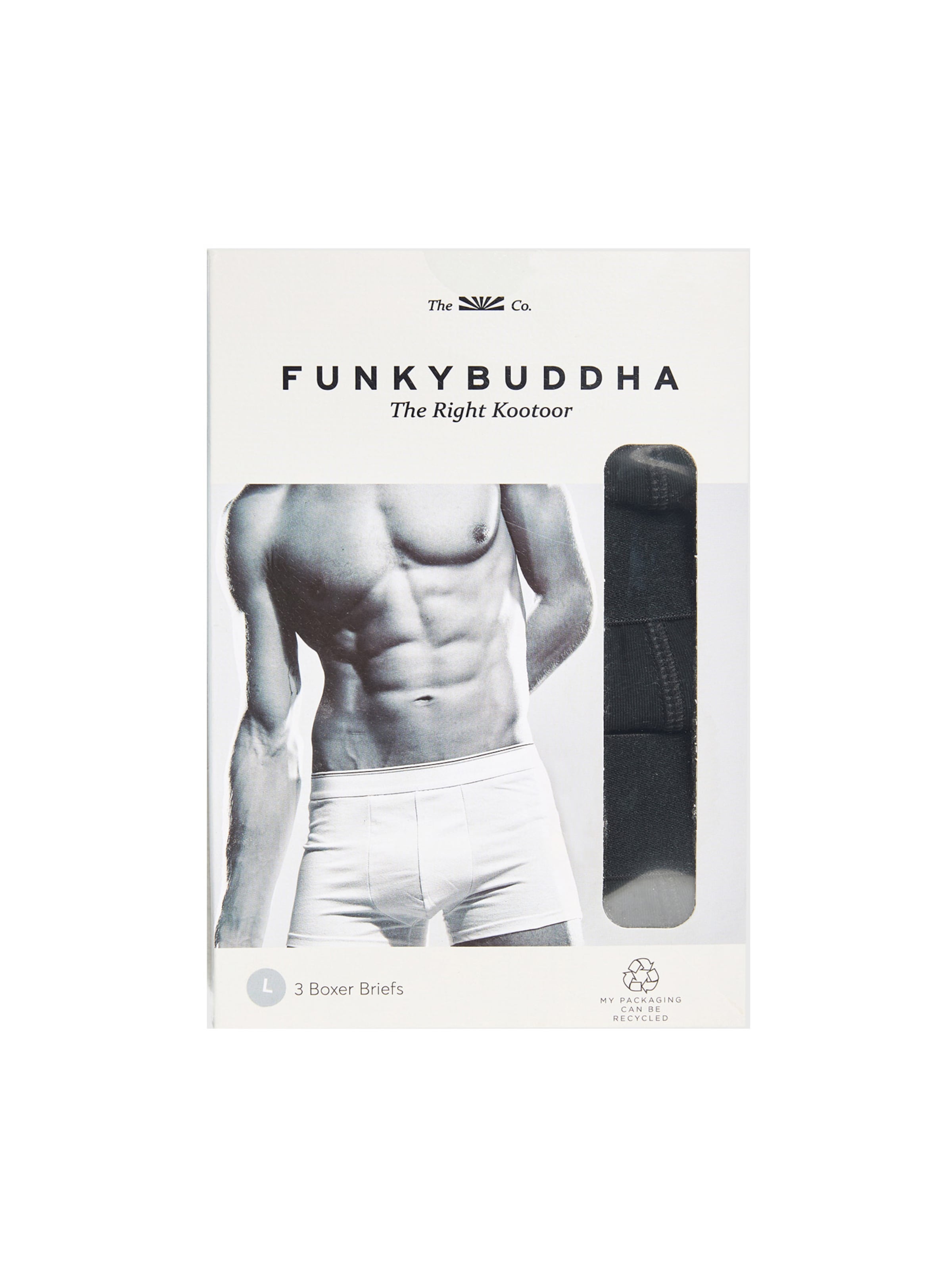 Funky Buddha Μποξεράκι σε μαύρο