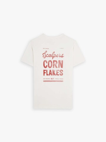 Maglietta 'Flakes' di Scalpers in bianco