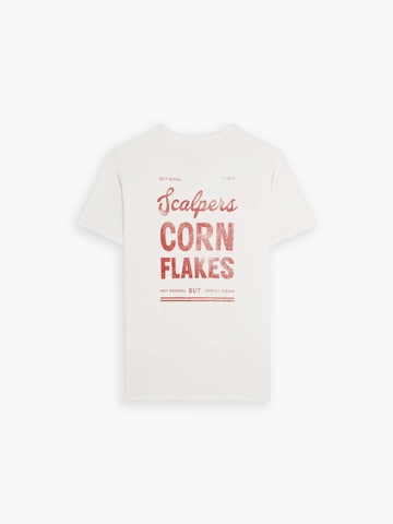 Scalpers Tričko 'Flakes' – bílá