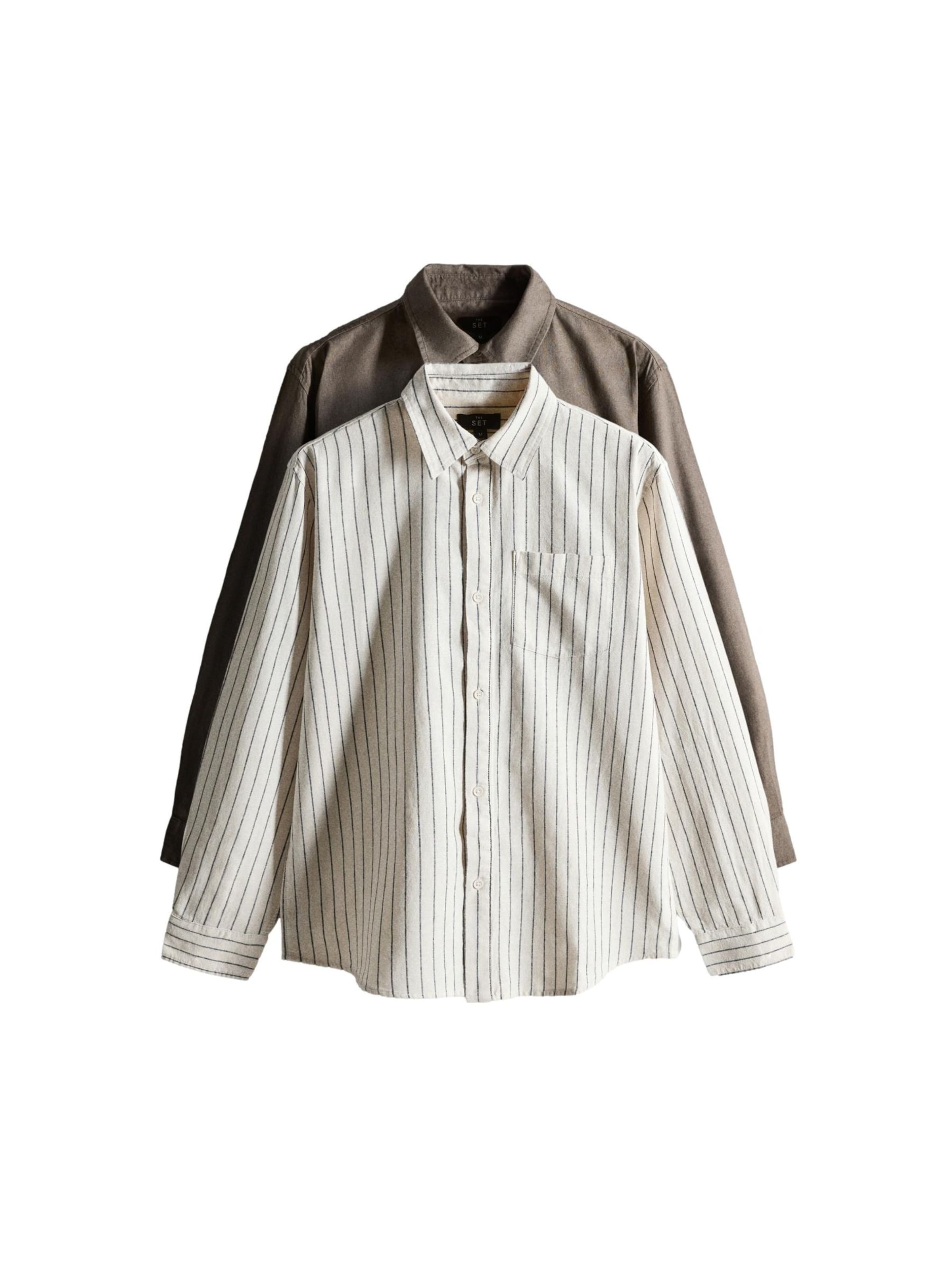 The Set Mugav suurus Triiksärk, värv beež: eest vaates