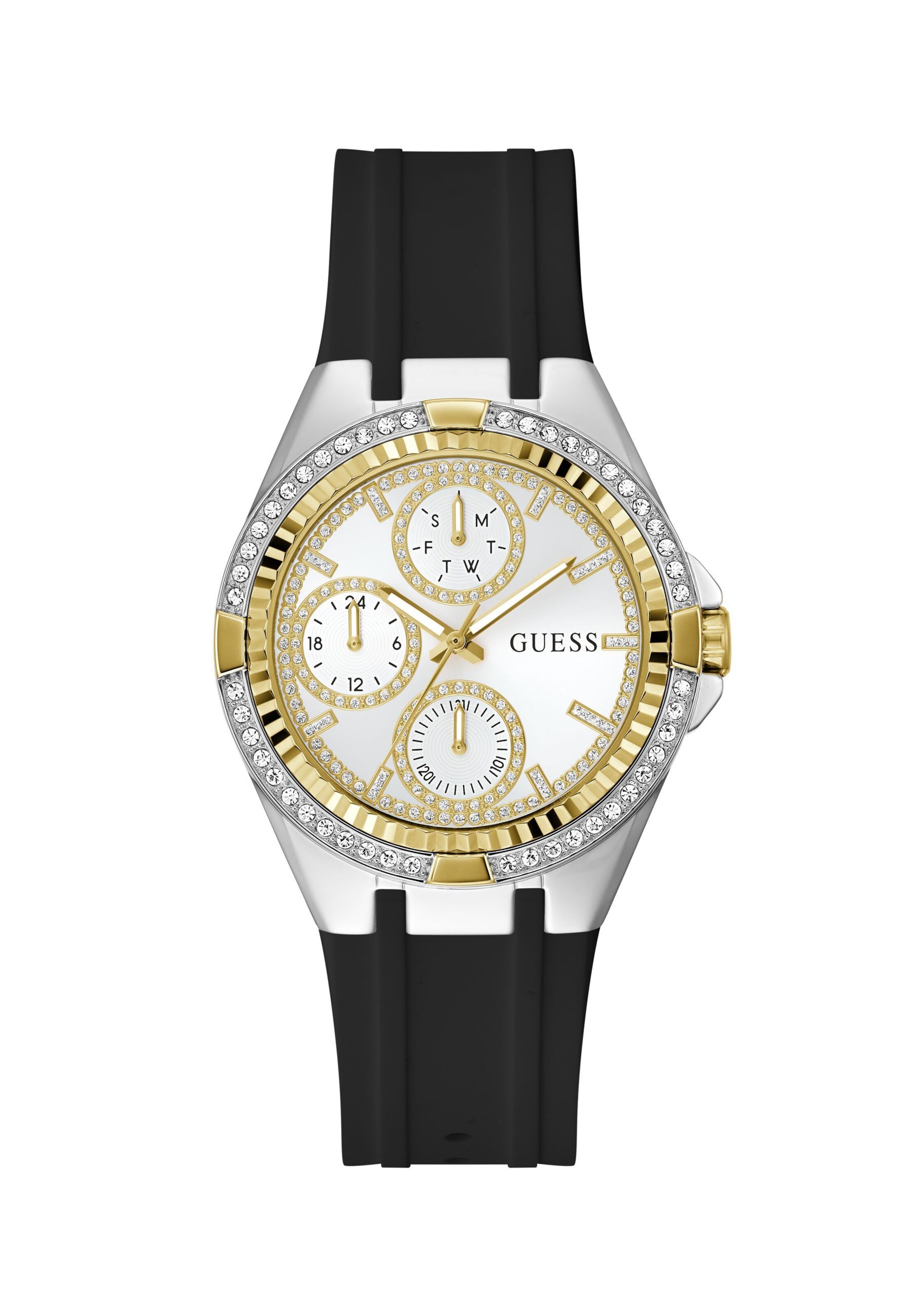 Orologio analogico 'SAVVY' di GUESS in nero