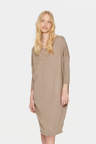 SAINT TROPEZ Knit dress 'Mila' in Beige: front