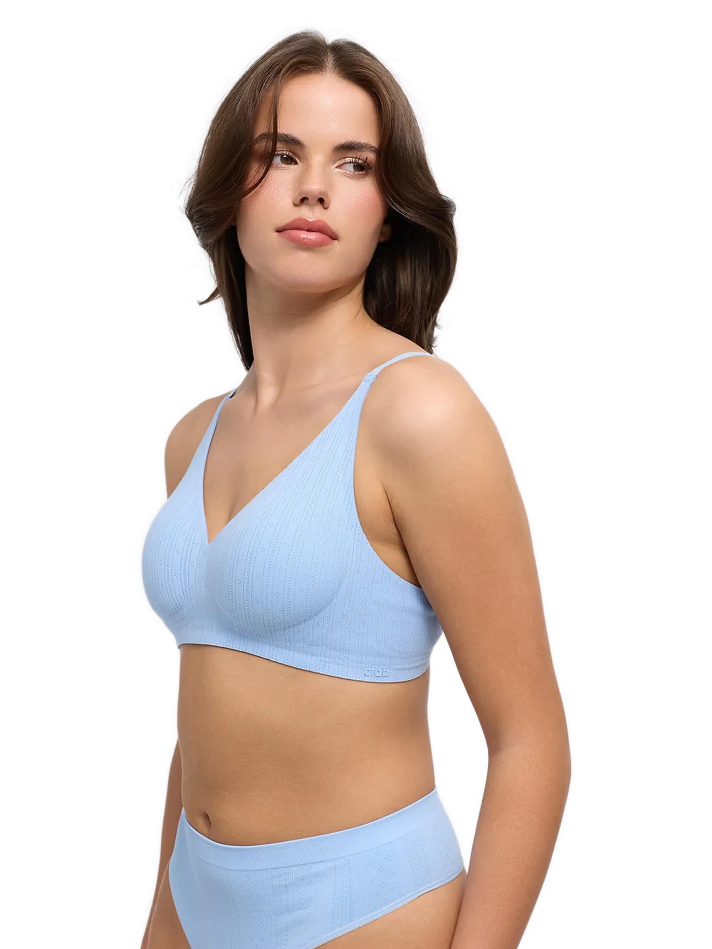 cfab Push-up BH 'Jacquard Comfort Push-Up BH' in Blauw
