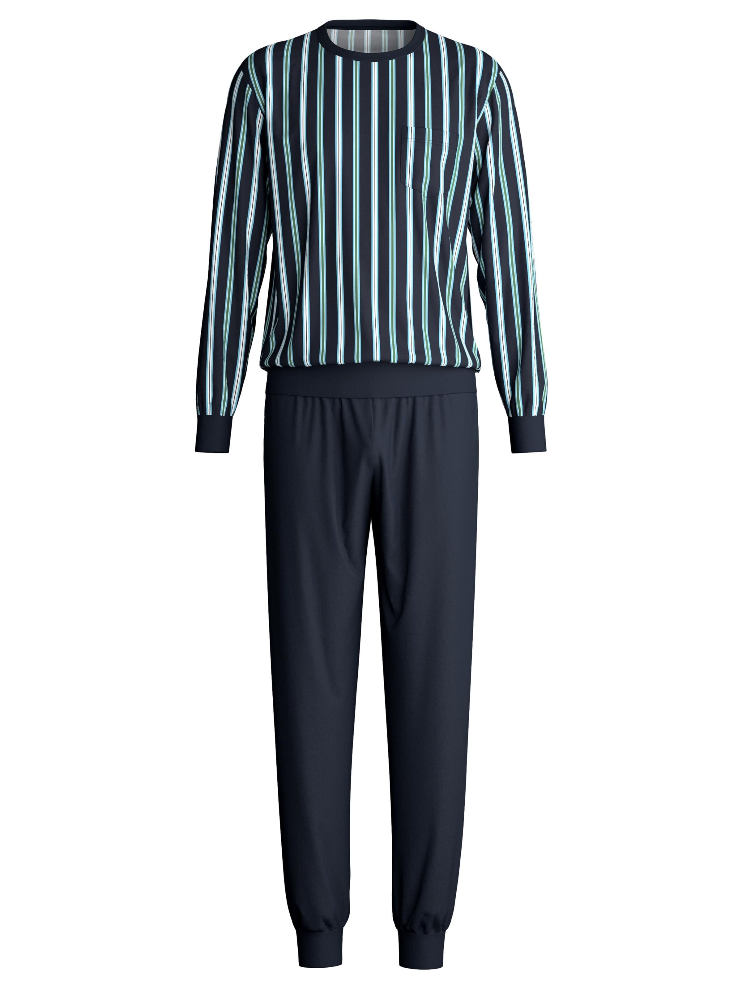 CALIDA Pyjama lang 'Relax Choice' in Blauw: voorkant