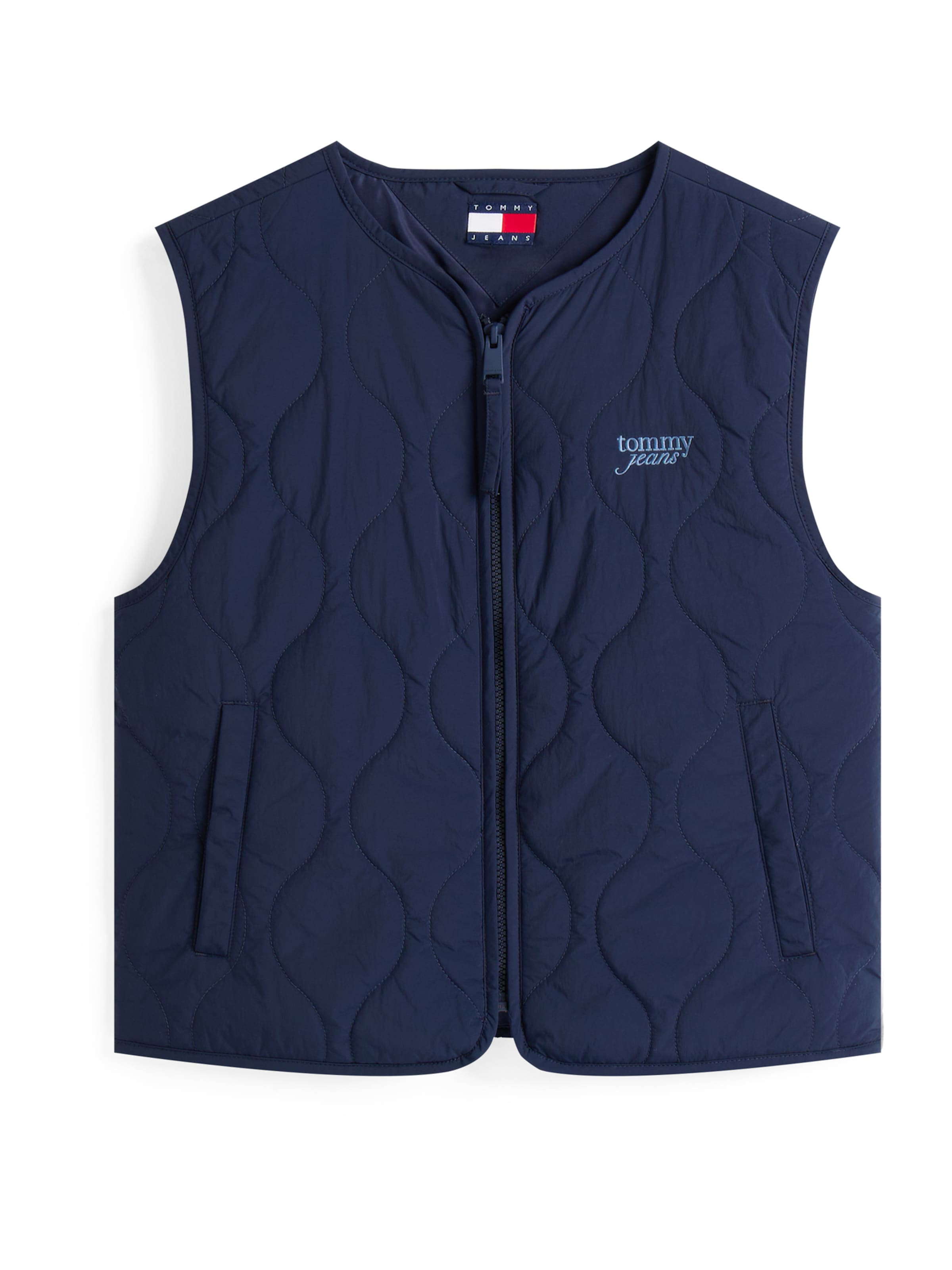 Tommy Jeans Brezrokavnik | modra barva: sprednja stran