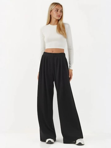 Hiccup Wide Leg Hose in Schwarz