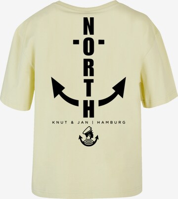 F4NT4STIC Shirt 'North Anchor Knut & Jan Hamburg' in Geel