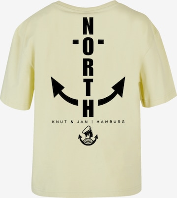 F4NT4STIC Shirt 'North Anchor Knut & Jan Hamburg' in Gelb