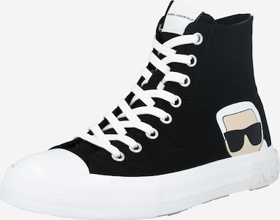 Karl Lagerfeld Sneakers high 'KAMPUS III' i beige / svart / hvit, Produktvisning