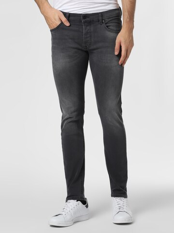 Finshley & Harding London Slimfit Jeans in Grijs: voorkant