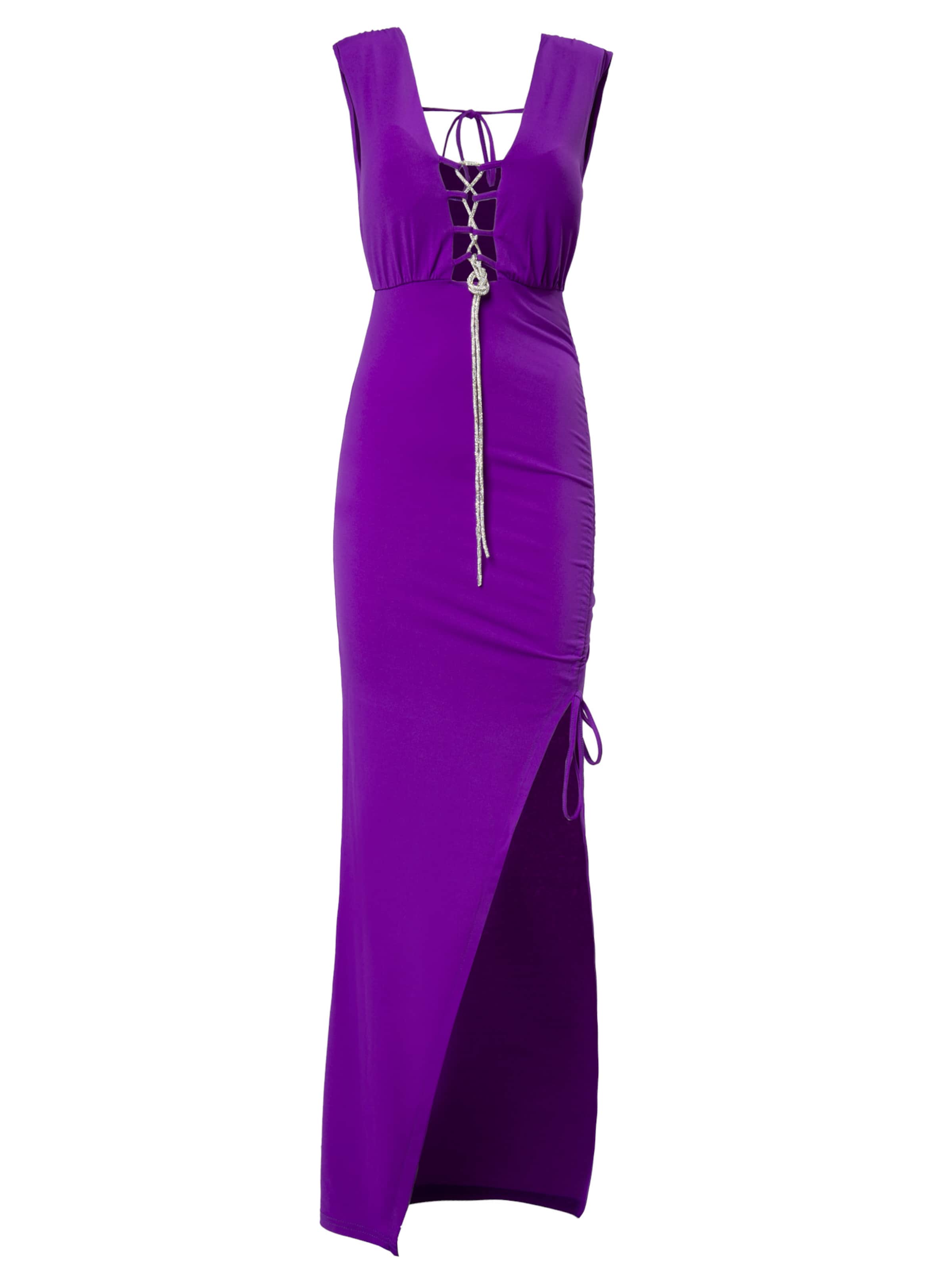 Influencer Aftonklänning i lila: framsida