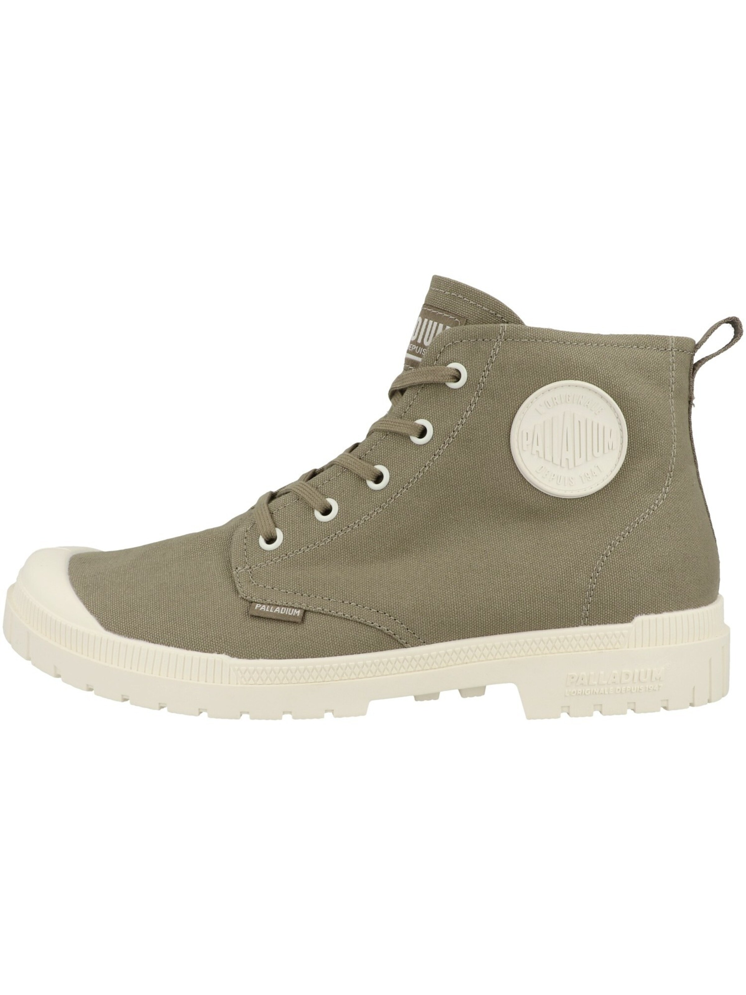 Palladium Lace-Up Ankle Boots in Green