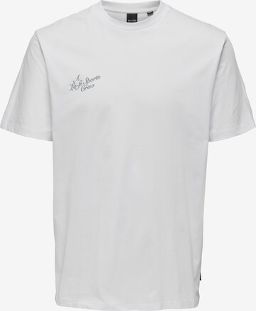 T-Shirt 'Francis' Only & Sons en blanc : devant