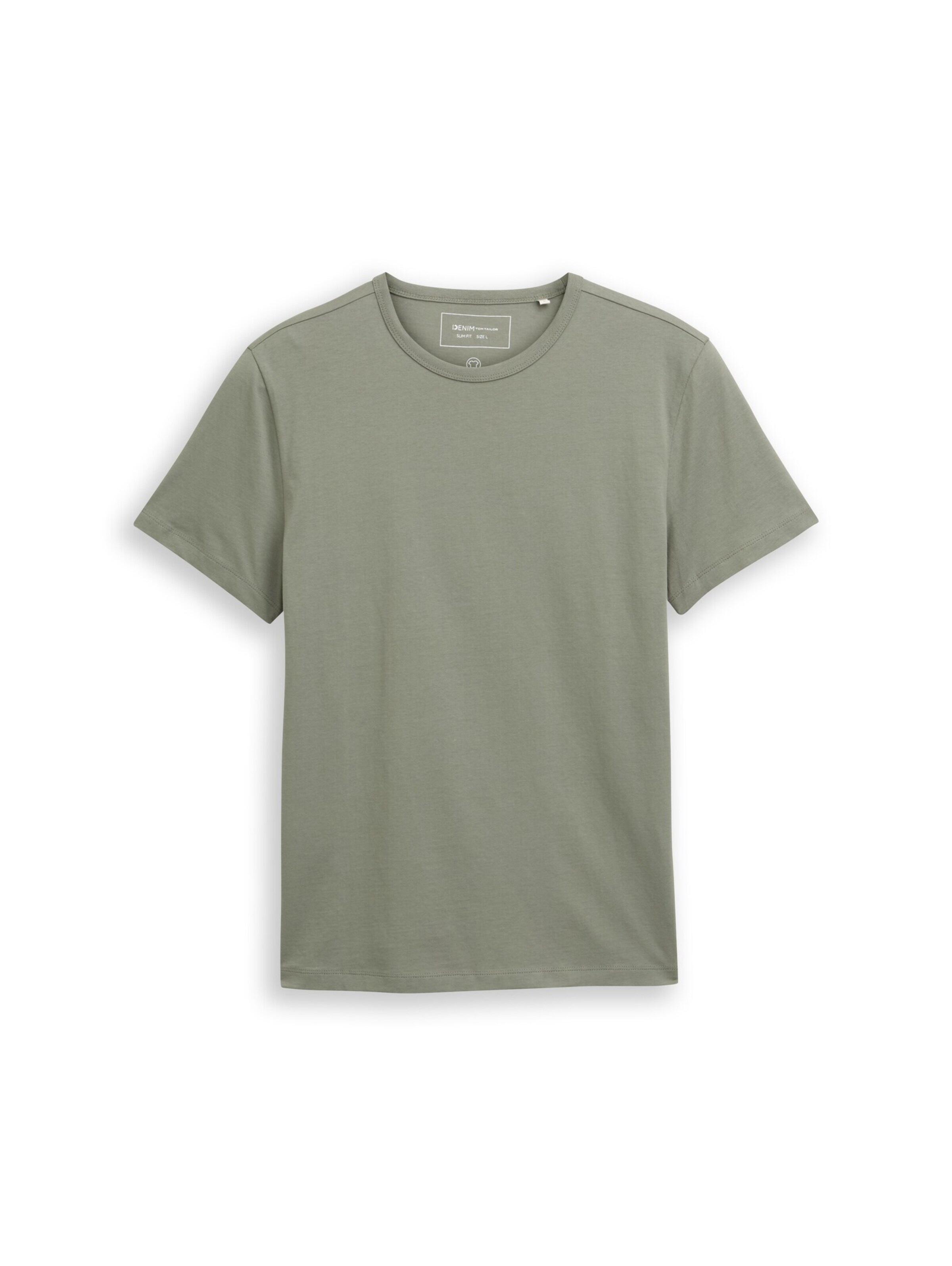 T-Shirt TOM TAILOR DENIM en vert : devant