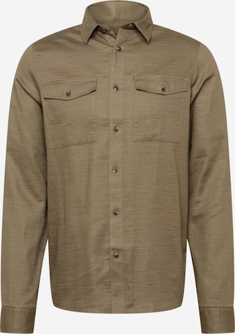 !Solid Regular fit Button Up Shirt 'Tim' in Green: front