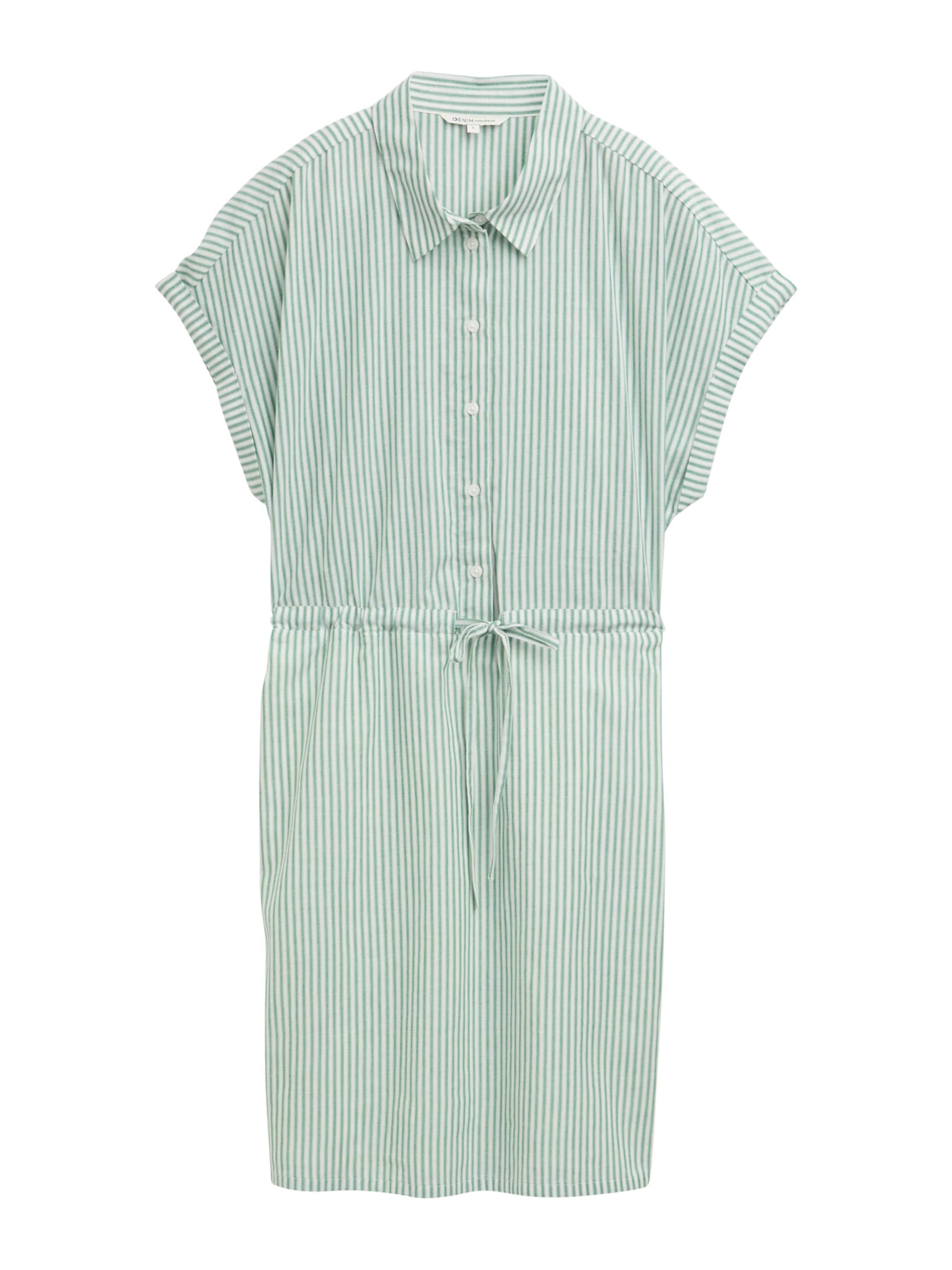 TOM TAILOR DENIM Blousejurk in Groen: voorkant