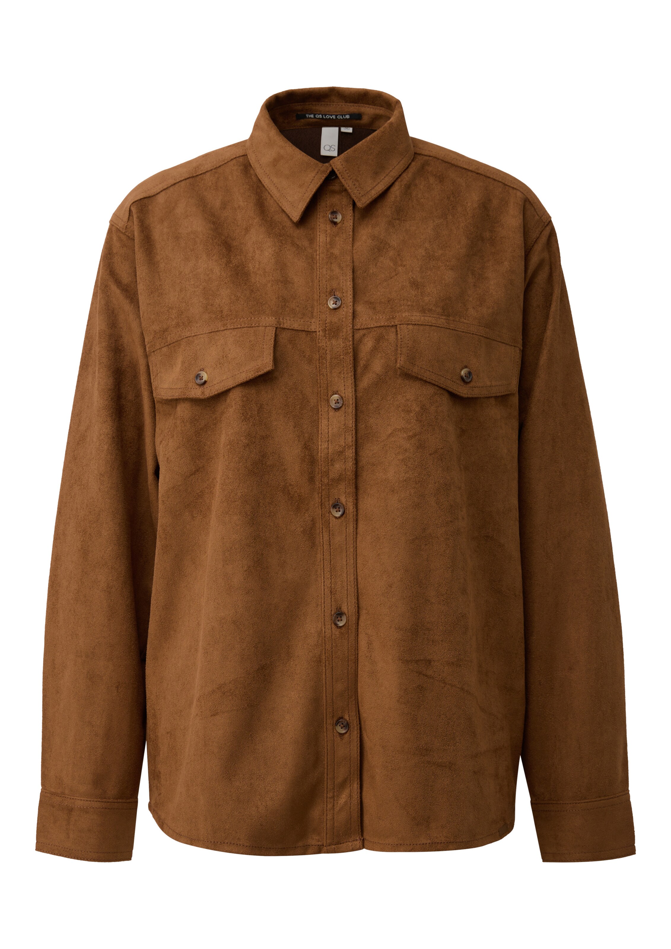 QS Blouse in de kleur Cognac, Productweergave