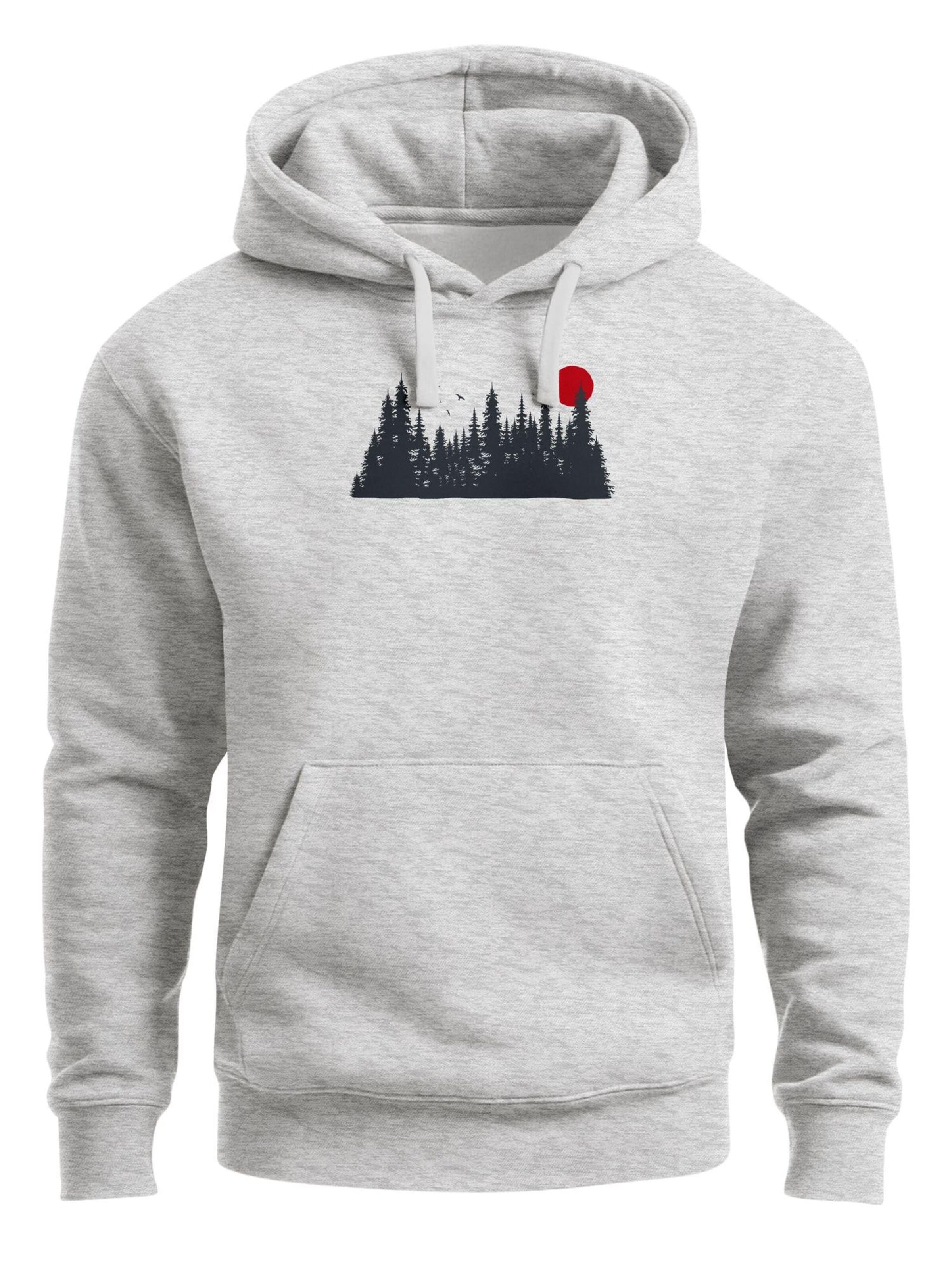 Neverless Sweatshirt 'Waldkette' in Grey: front