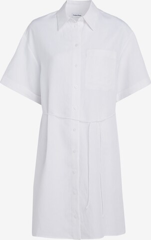 Calvin Klein Shirt Dress in White: front