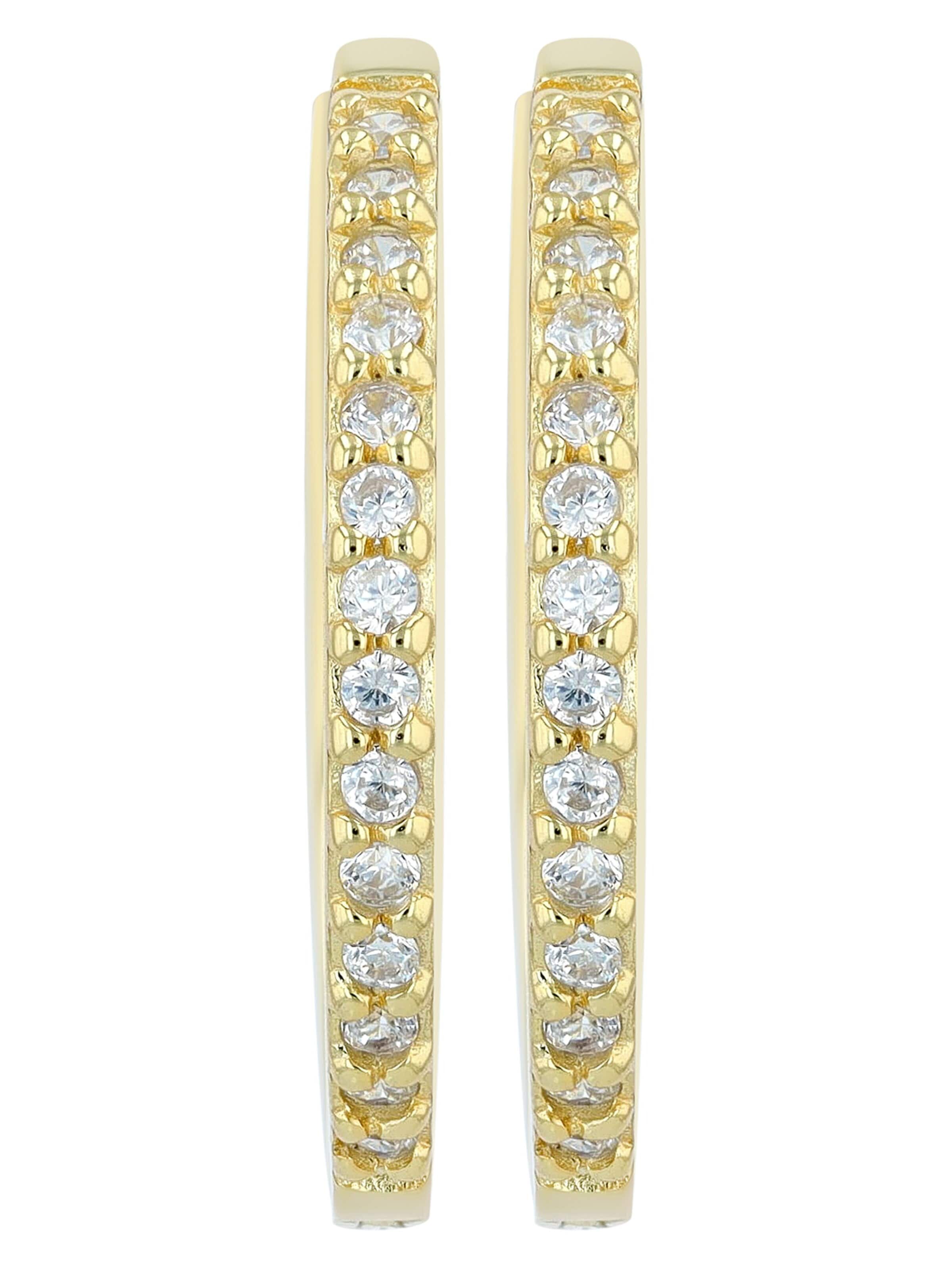 Akzent Earrings '"Preti" aus 925 Sterlingsilber, rhodiniert, langlebig' in Gold: front