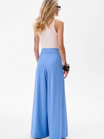 Blue Shadow Wide leg Pants in Blue