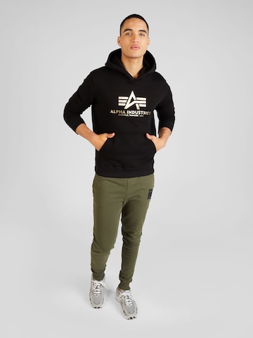 ALPHA INDUSTRIES Tréning póló - fekete