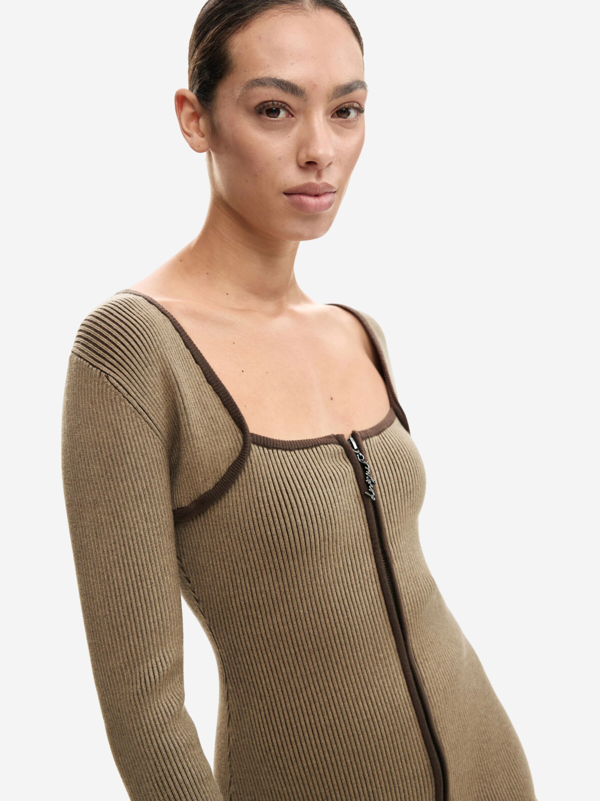 Desigual Dress 'REPRIS_VEST_KIRKWALL 26SWVFX2' in Brown