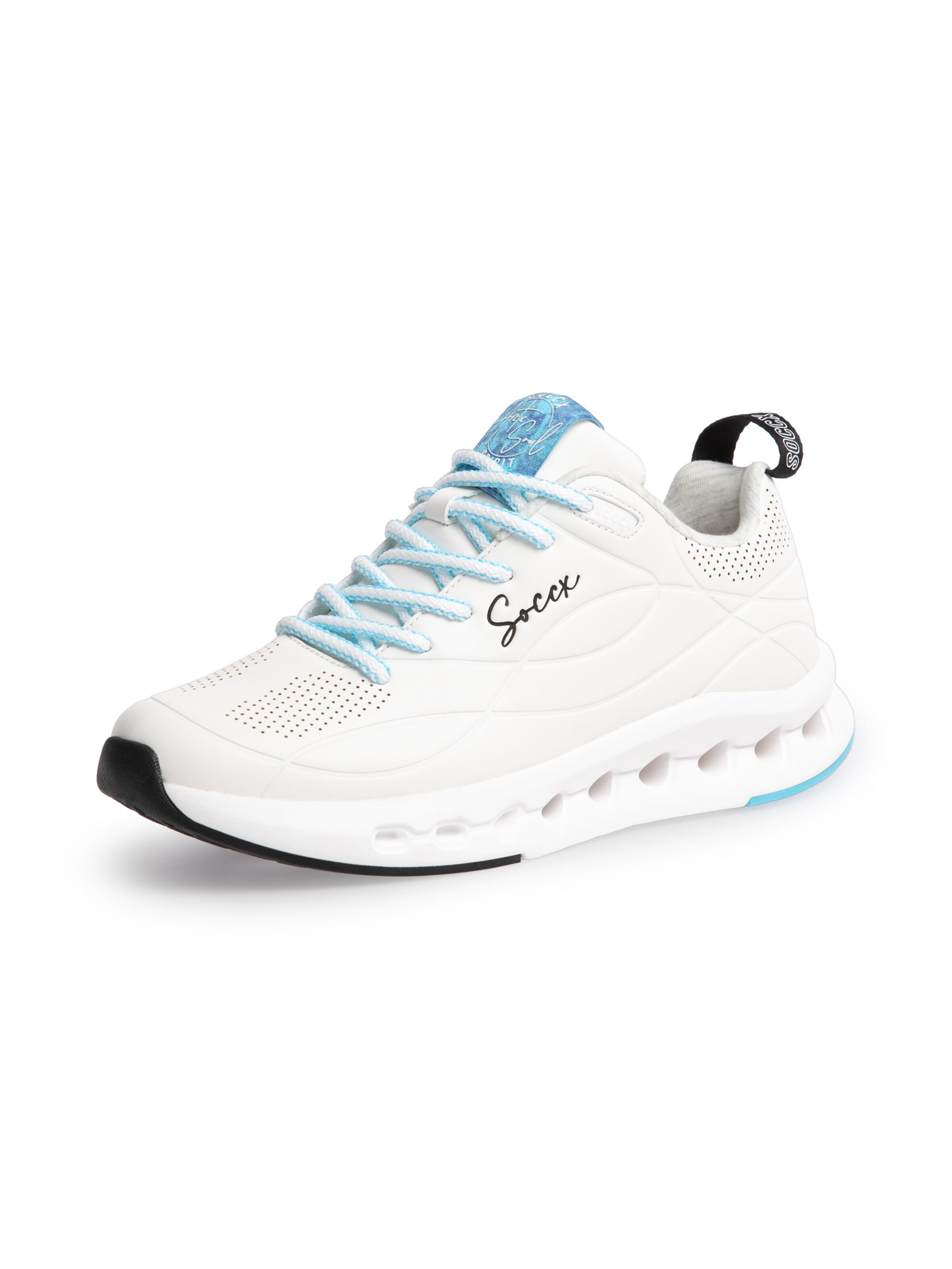 Soccx Sneaker mit Linienprägung in Weiß: Vorderseite