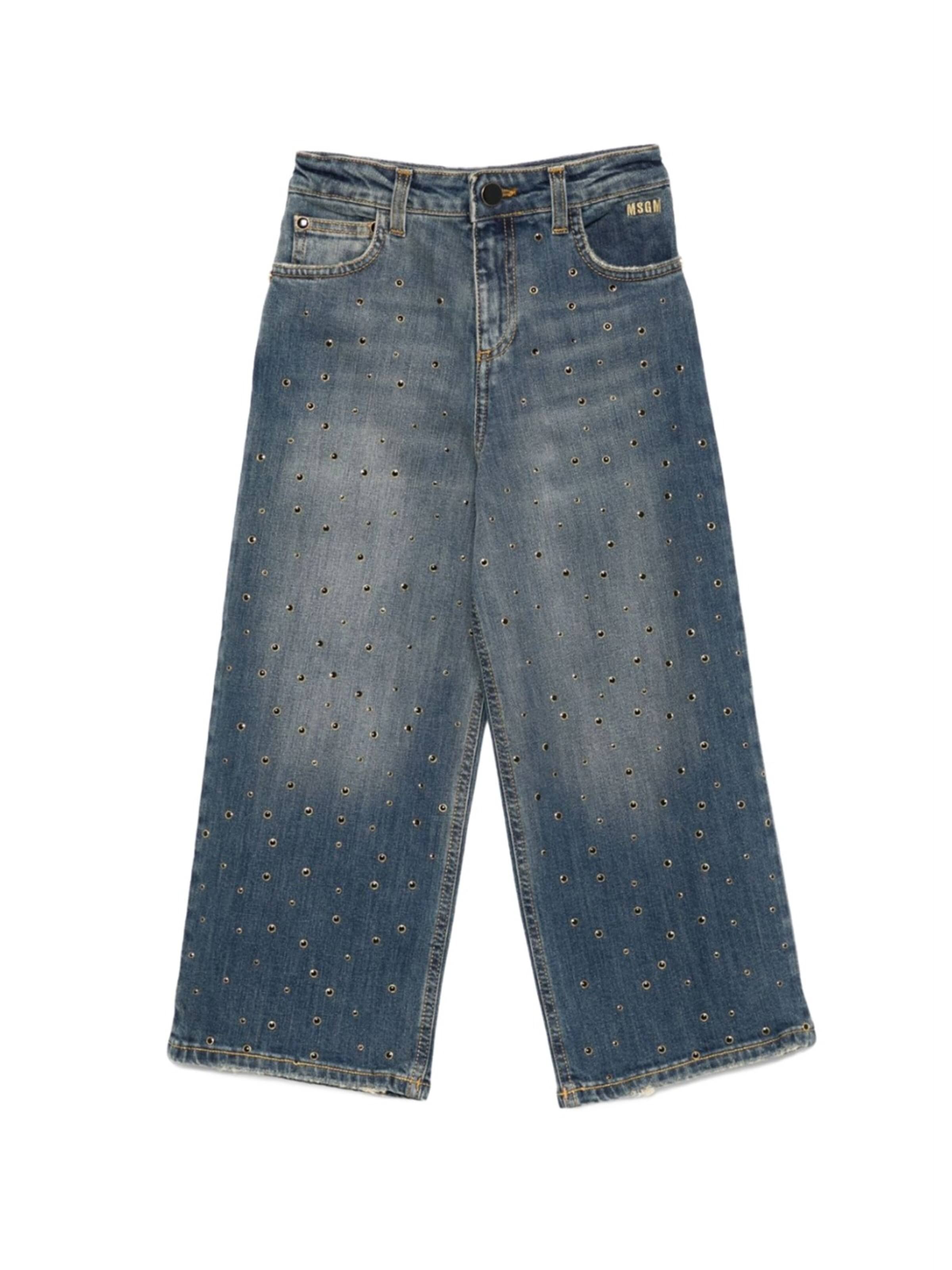 MSGM - Loosefit Vaquero en azul: frente